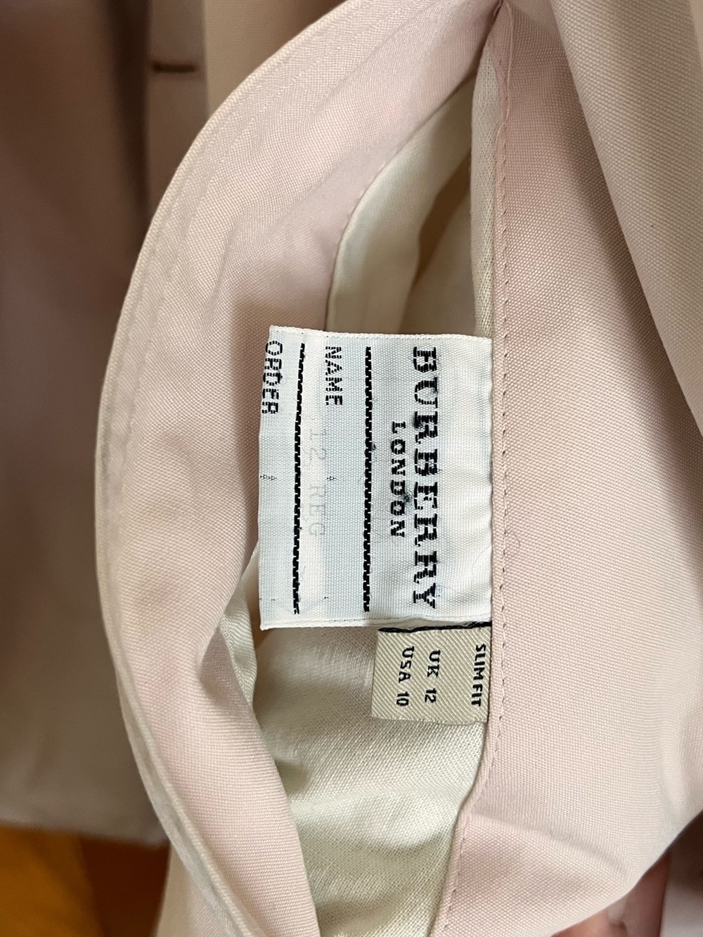 Burberry London Slim Fit Light Pink Trench Coat Nova Check UK12 US10 - Picture 6 of 15